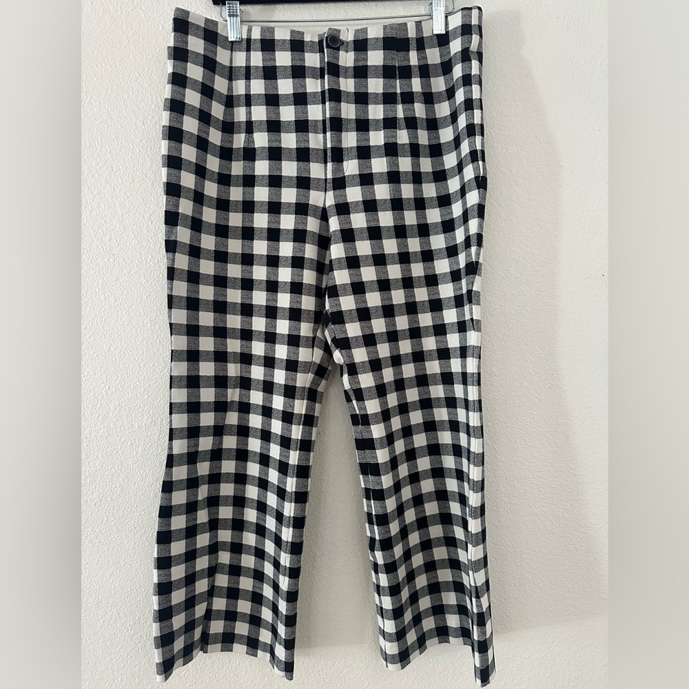 MAEVE by Anthropologie black & white checkered pants. Size Large, 33. EUC!!
